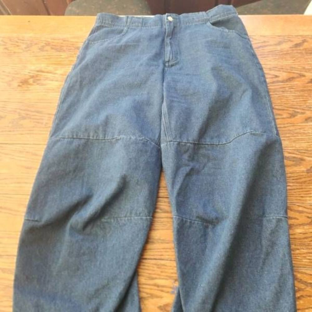 Classic Wide Leg Denim Jeans - Blue